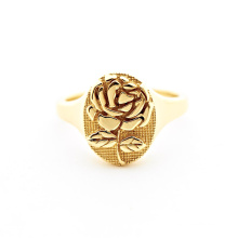 Gemnel high quality jewelry 925 sterling silver rings gold plated classical eternity rose flower ring for women